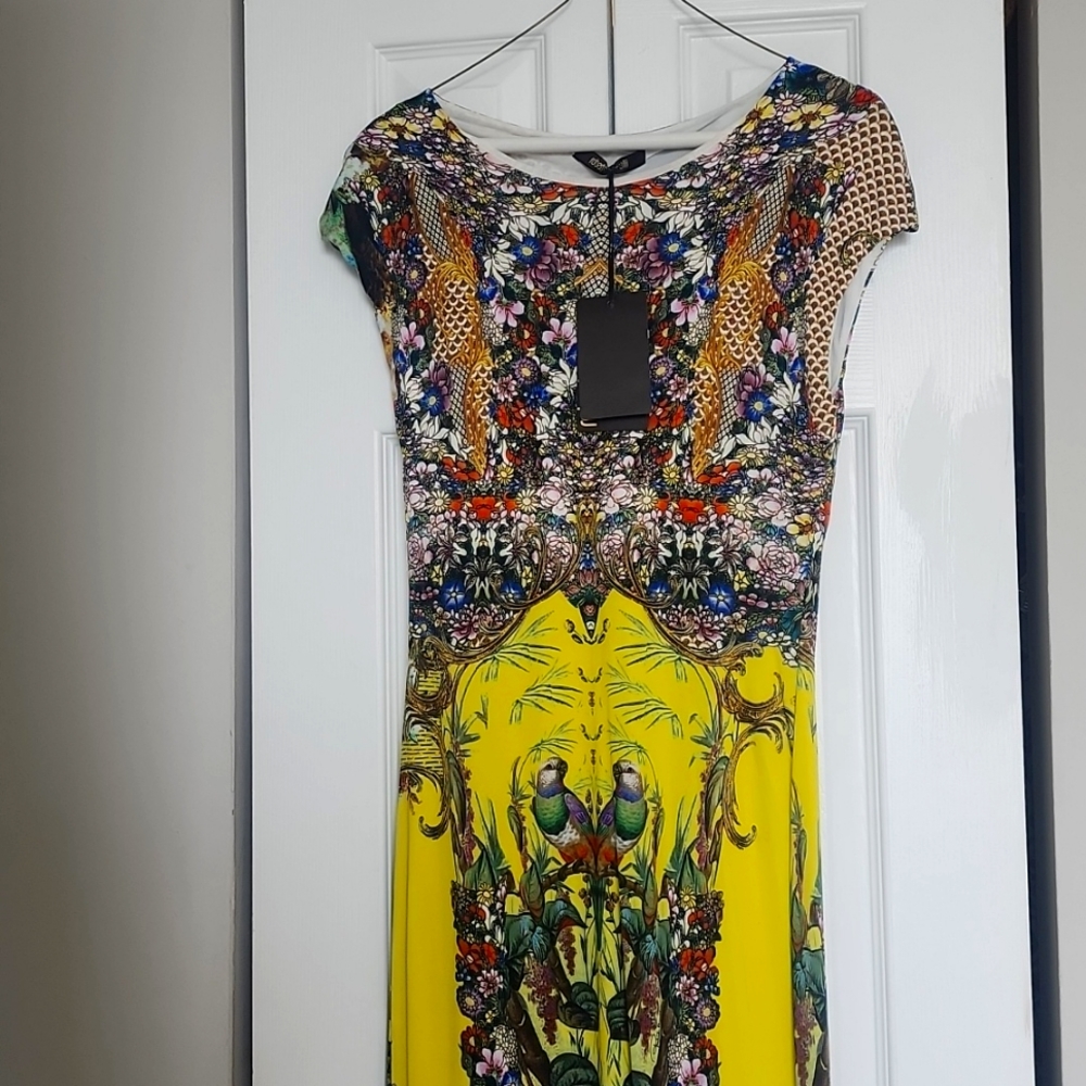 Roberto cavalli long dress jungle